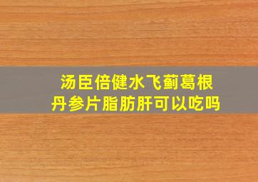 汤臣倍健水飞蓟葛根丹参片脂肪肝可以吃吗