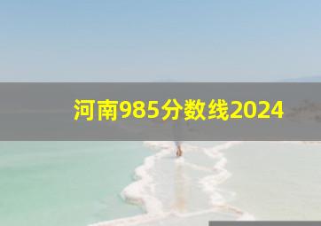 河南985分数线2024