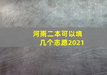 河南二本可以填几个志愿2021