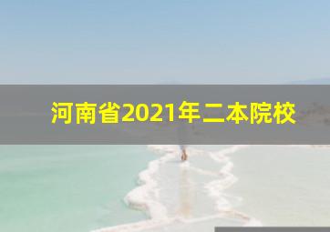 河南省2021年二本院校