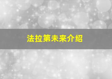 法拉第未来介绍