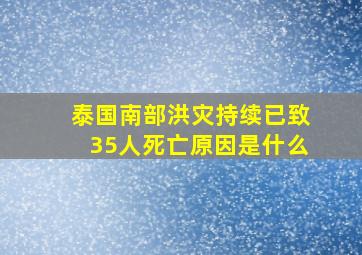 泰国南部洪灾持续已致35人死亡原因是什么