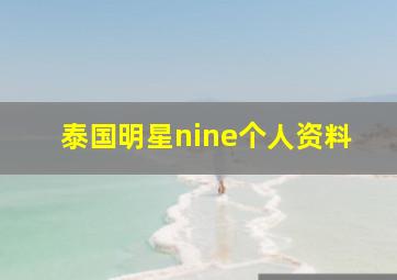 泰国明星nine个人资料