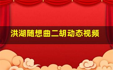 洪湖随想曲二胡动态视频