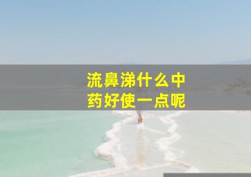 流鼻涕什么中药好使一点呢