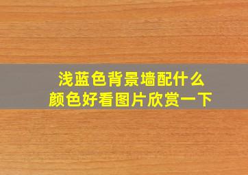 浅蓝色背景墙配什么颜色好看图片欣赏一下