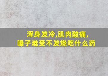 浑身发冷,肌肉酸痛,嗓子难受不发烧吃什么药