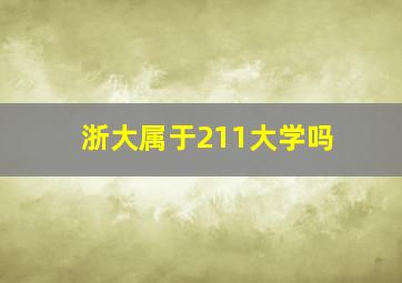 浙大属于211大学吗