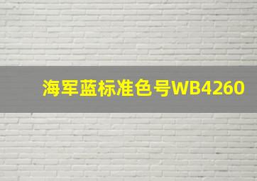 海军蓝标准色号WB4260