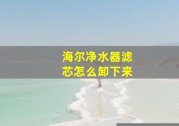 海尔净水器滤芯怎么卸下来