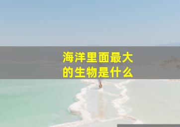 海洋里面最大的生物是什么