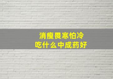 消瘦畏寒怕冷吃什么中成药好