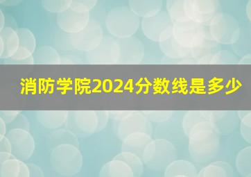 消防学院2024分数线是多少