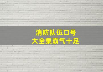 消防队伍口号大全集霸气十足