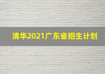 清华2021广东省招生计划