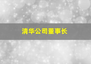 清华公司董事长