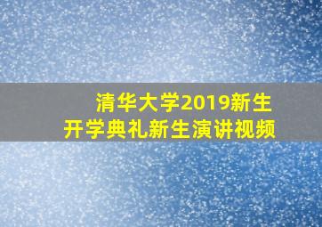 清华大学2019新生开学典礼新生演讲视频