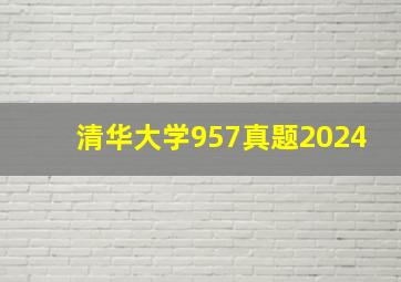 清华大学957真题2024