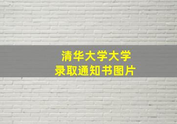 清华大学大学录取通知书图片