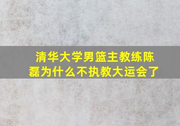 清华大学男篮主教练陈磊为什么不执教大运会了