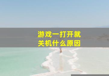 游戏一打开就关机什么原因