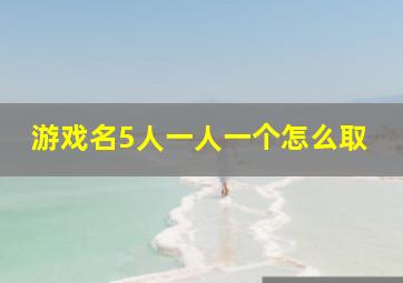 游戏名5人一人一个怎么取