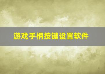 游戏手柄按键设置软件