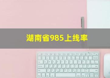 湖南省985上线率