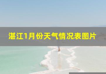 湛江1月份天气情况表图片