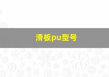 滑板pu型号