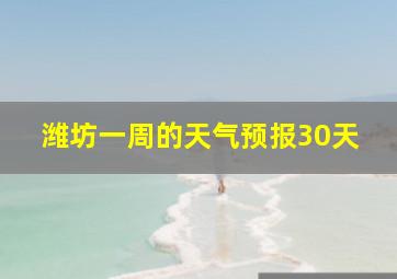 潍坊一周的天气预报30天