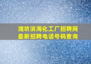 潍坊滨海化工厂招聘网最新招聘电话号码查询