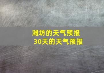 潍坊的天气预报30天的天气预报