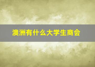 澳洲有什么大学生商会