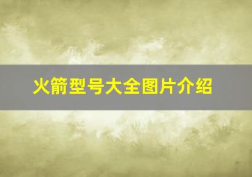 火箭型号大全图片介绍