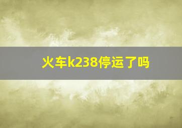 火车k238停运了吗