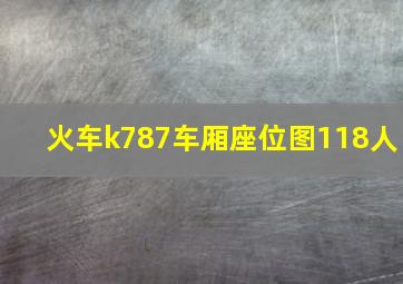 火车k787车厢座位图118人