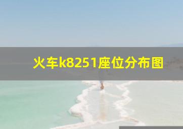 火车k8251座位分布图