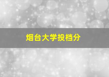 烟台大学投档分