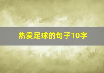 热爱足球的句子10字