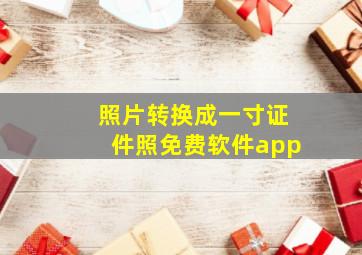 照片转换成一寸证件照免费软件app