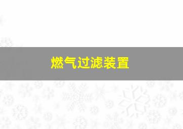 燃气过滤装置