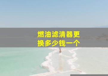 燃油滤清器更换多少钱一个