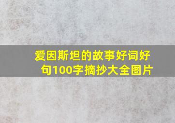 爱因斯坦的故事好词好句100字摘抄大全图片