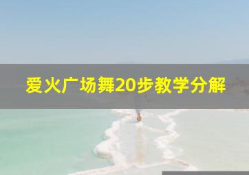 爱火广场舞20步教学分解