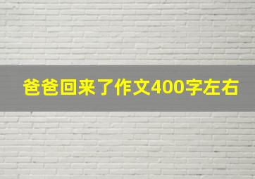 爸爸回来了作文400字左右