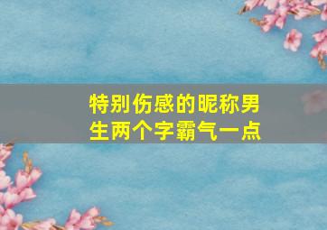 特别伤感的昵称男生两个字霸气一点