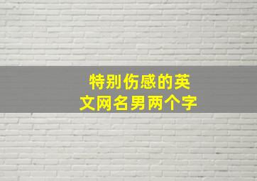 特别伤感的英文网名男两个字