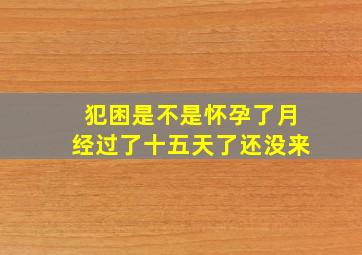 犯困是不是怀孕了月经过了十五天了还没来