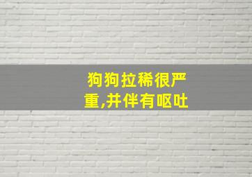 狗狗拉稀很严重,并伴有呕吐